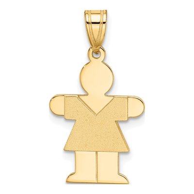 14K Yellow Gold Girl Hugs Charm