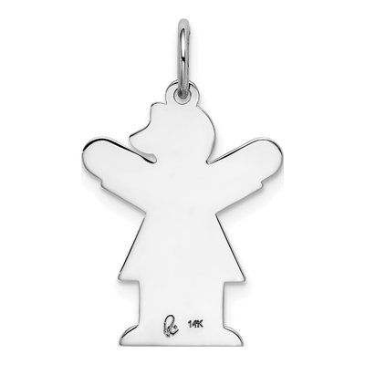 14K White Gold Kids Small Heart Charm – view 5