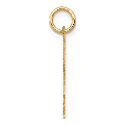14K Yellow Gold Girl Heart Dress Charm – view 3