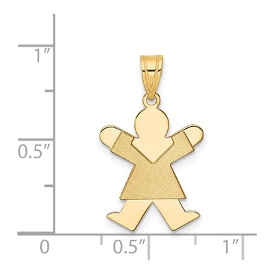 14K Yellow Gold Girl Charm – view 4