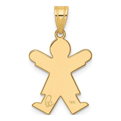 14K Yellow Gold Girl Charm – view 5