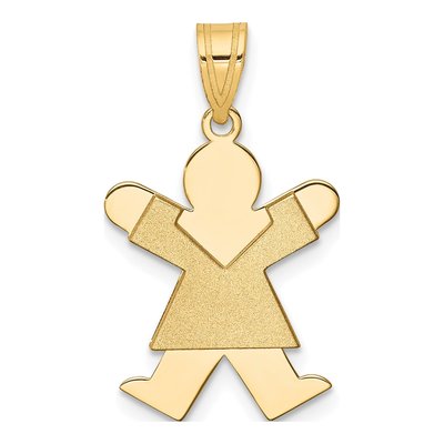 14K Yellow Gold Girl Charm