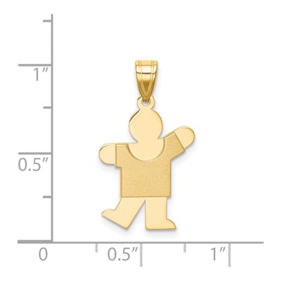 14K Yellow Gold Boy Kiss Charm – view 4