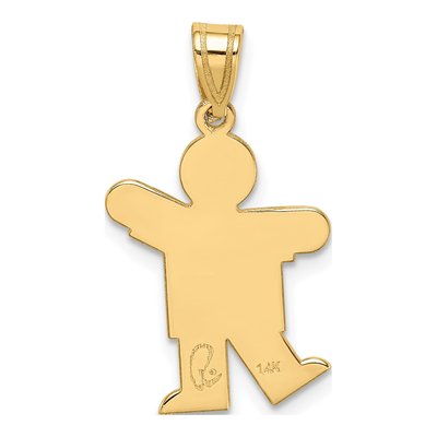 14K Yellow Gold Boy Kiss Charm – view 5