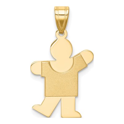 14K Yellow Gold Boy Kiss Charm