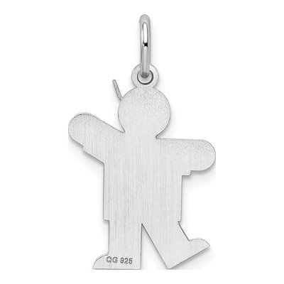Sterling Silver Kiss Kid Pendant – view 4