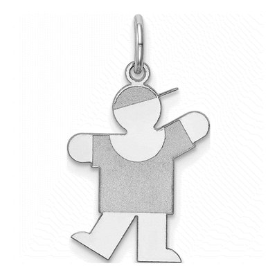 Sterling Silver Kiss Kid Pendant
