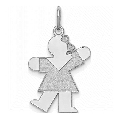 Sterling Silver Kiss Kid Charm