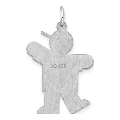 Sterling Silver Kiss Kid Pendant – view 3