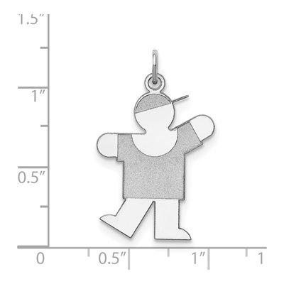 Sterling Silver Kiss Kid Pendant – view 4