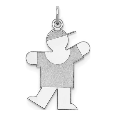 Sterling Silver Kiss Kid Pendant