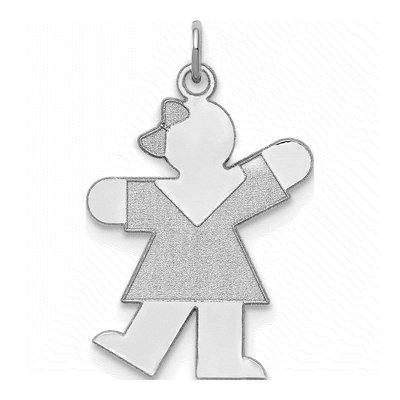 Sterling Silver Kiss Kid Charm