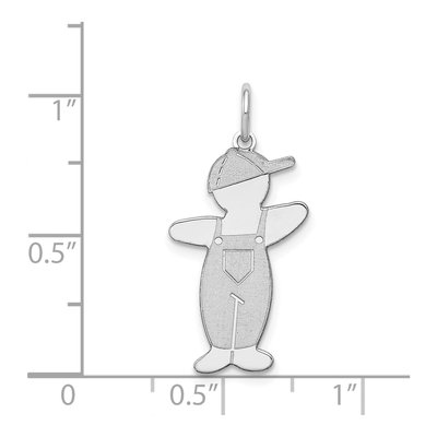 Sterling Silver Pee-Wee Cuddle Boy Charm – view 5