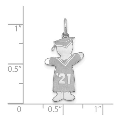Sterling Silver Class of Boy Charm – view 3