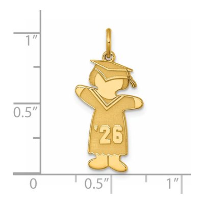 Gold-Plated Sterling Silver Class of Girl Charm – view 5