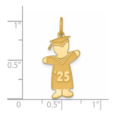 Gold-Plated Sterling Silver Class of Boy Charm – view 5