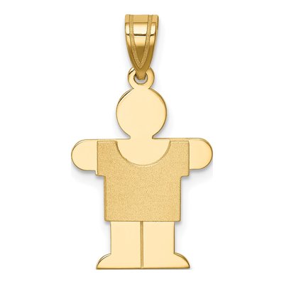 14K Yellow Gold Boy Hugs Charm