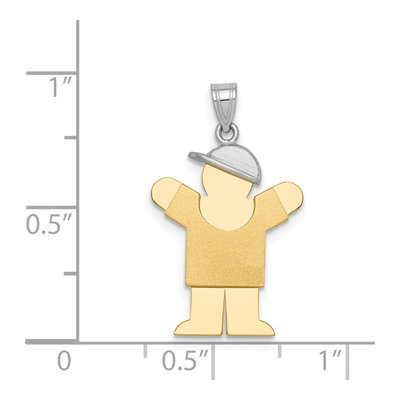 14K Two-Tone Gold Boy Charm – view 3