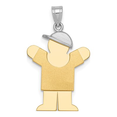14K Two-Tone Gold Boy Charm