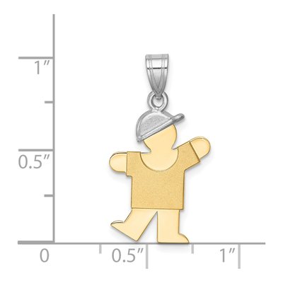 14K Two-Tone Gold Boy Charm – view 4