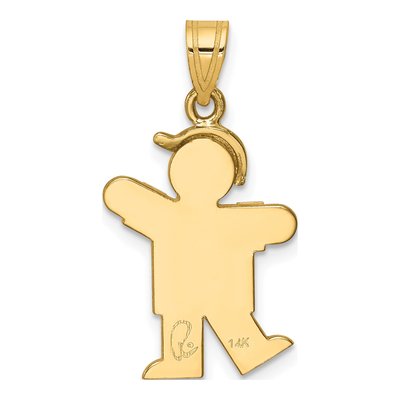 14K Two-Tone Gold Boy Charm – view 5