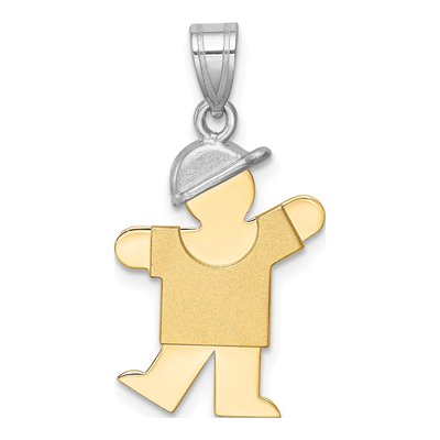 14K Two-Tone Gold Boy Charm
