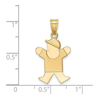 14K Yellow Gold Boy Charm – view 4