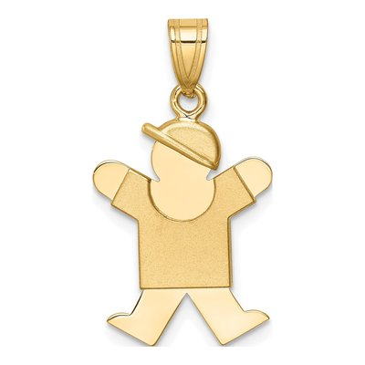 14K Yellow Gold Boy Charm