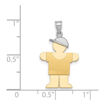 14K Two-Tone Gold Boy Charm – view 3