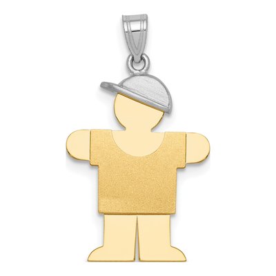14K Two-Tone Gold Boy Charm