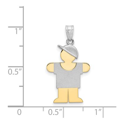 14K Two-Tone Gold Boy Charm – view 3