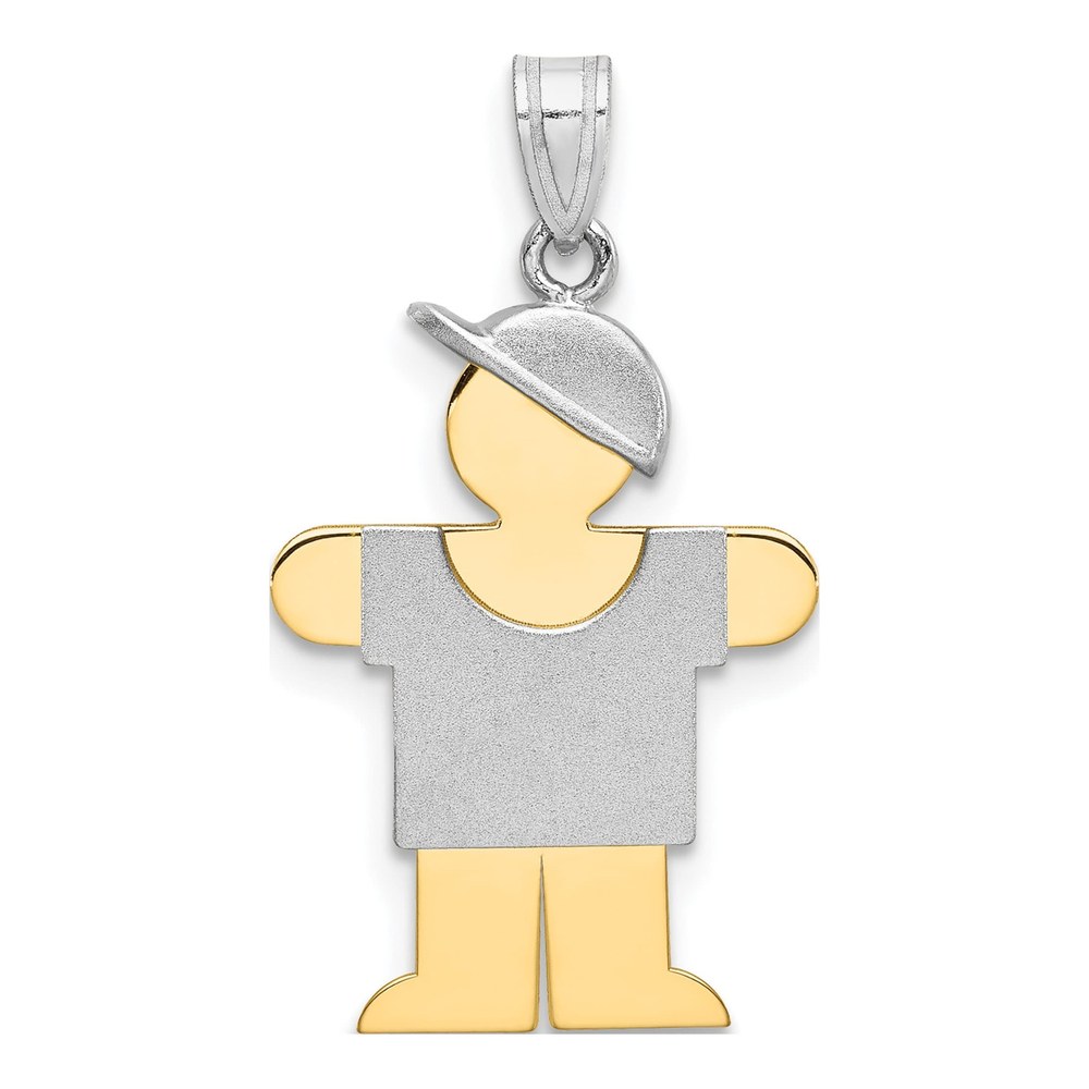 14K Two-Tone Gold Boy Charm