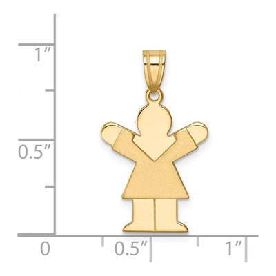 14K Yellow Gold Girl Charm – view 3