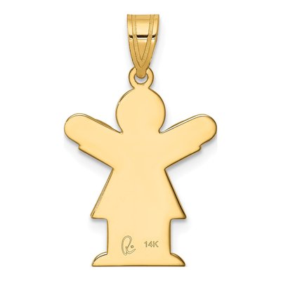14K Yellow Gold Girl Charm – view 4