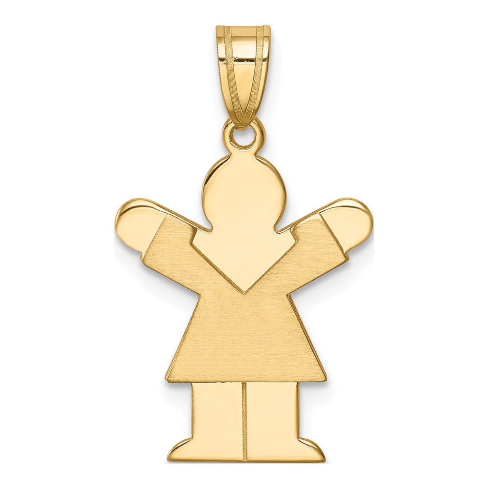 14K Yellow Gold Girl Charm