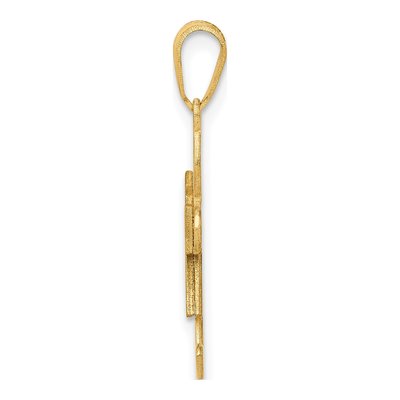 14K Yellow Gold Girl Kiss Charm – view 3