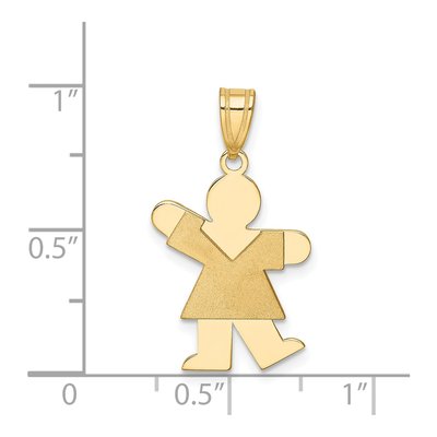 14K Yellow Gold Girl Kiss Charm – view 4