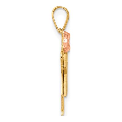14K Two-Tone Gold Girl Charm – view 3
