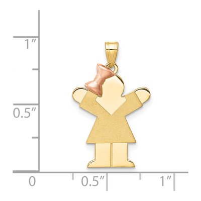 14K Two-Tone Gold Girl Charm – view 4