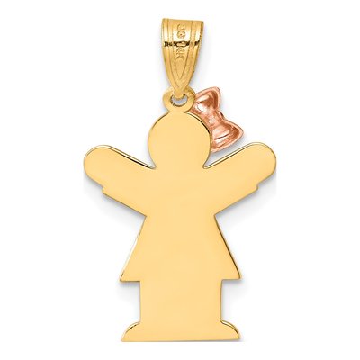 14K Two-Tone Gold Girl Charm – view 5