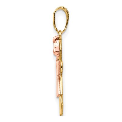 14K Two-Tone Gold Girl Charm – view 3
