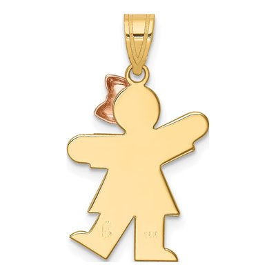 14K Two-Tone Gold Girl Charm – view 5