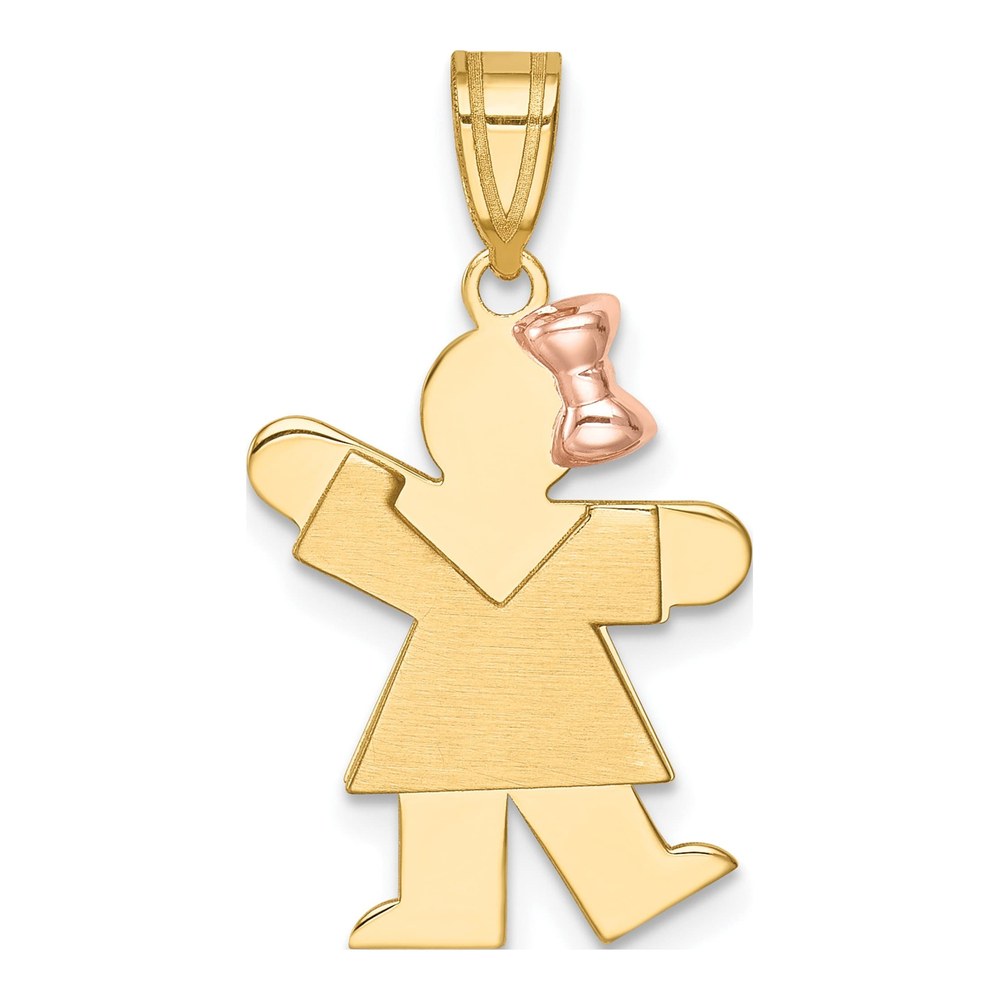 14K Two-Tone Gold Girl Charm