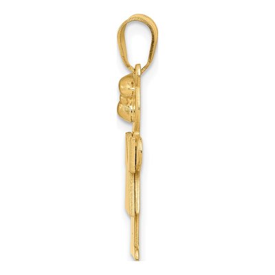 14K Yellow Gold Girl Charm – view 3