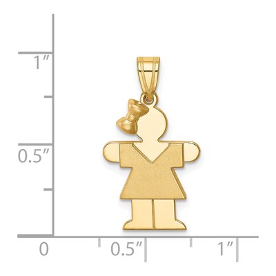 14K Yellow Gold Girl Charm – view 4