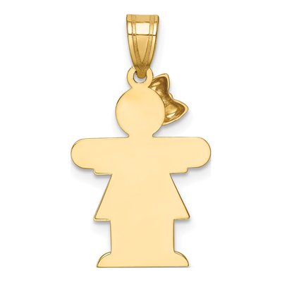 14K Yellow Gold Girl Charm – view 5