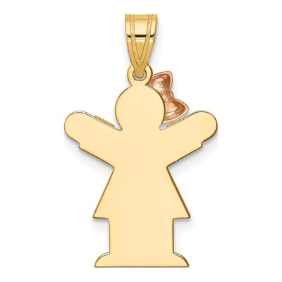 14K Two-Tone Gold Girl Charm – view 5