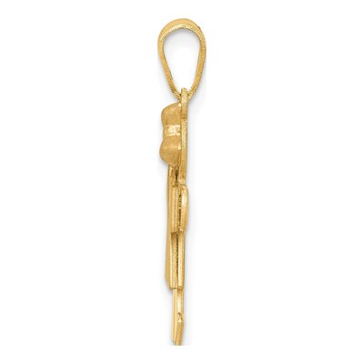 14K Two-Tone Gold Girl Charm – view 3