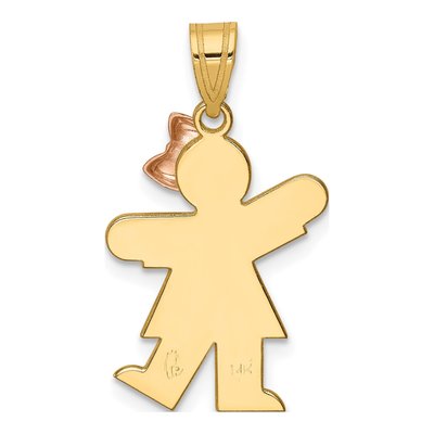 14K Two-Tone Gold Girl Charm – view 5