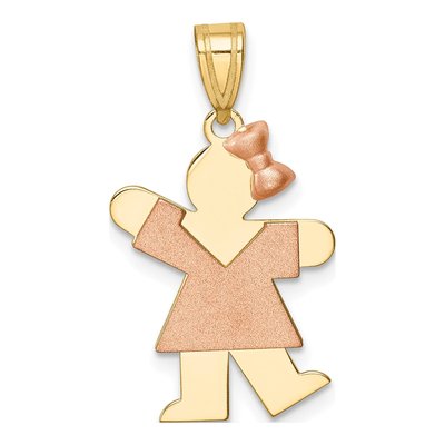 14K Two-Tone Gold Girl Charm